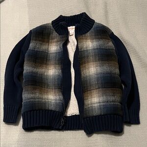 Cat & Jack Navy and Brown Knit Jacket
